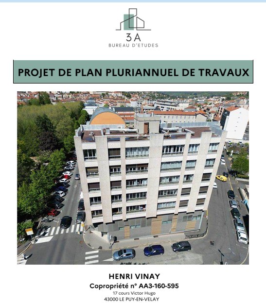 Projet de Plan Pluriannuel de Travaux Henri Vinay au Puy-en-Velay